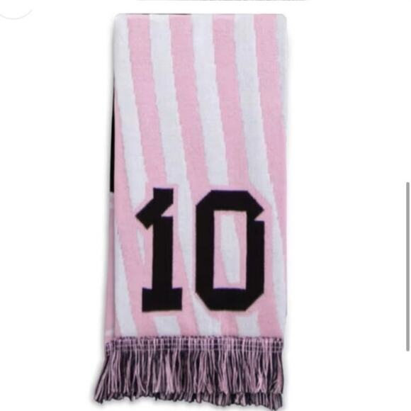Inter Miami Messi soccer club scarf NWT pink and black - Picture 4 of 6